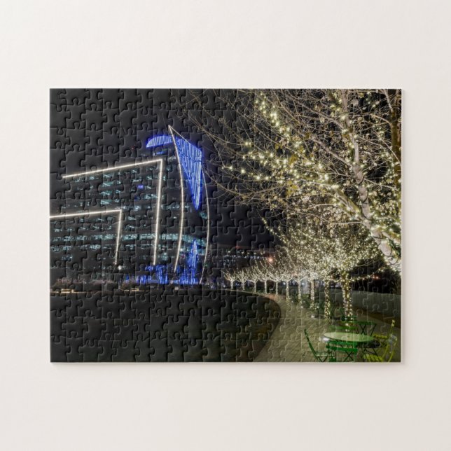 Tree Lights At Klyde Warren Park Jigsaw Puzzle (Horizontal)