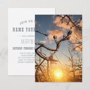 tree limb icicles invitation