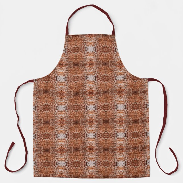 Tree Log Cutaway Photo Mixed Media Repeat Pattern Apron (Front)
