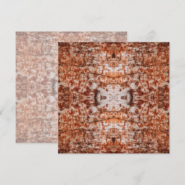 Tree Log Cutaway Photo Mixed Media Repeat Pattern Card (Front/Back)