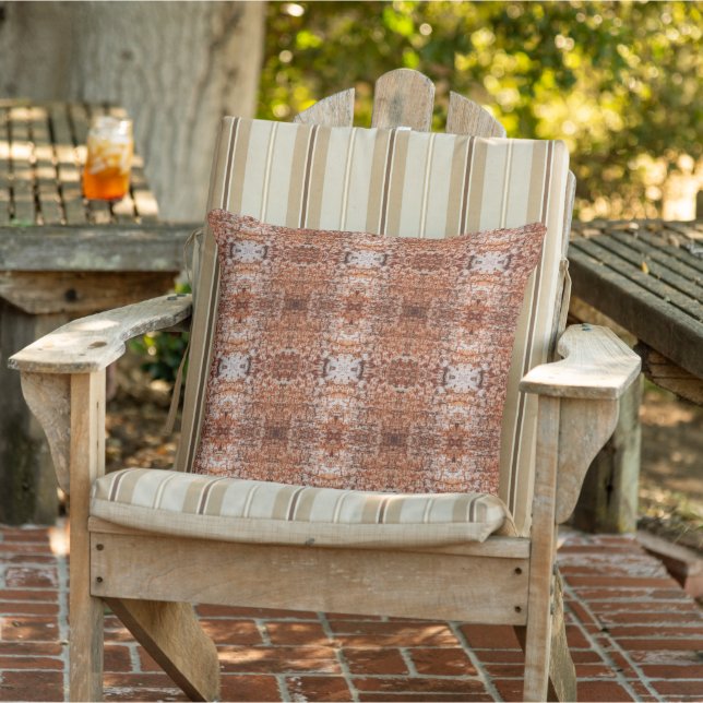 Tree Log Cutaway Photo Mixed Media Repeat Pattern Cushion (Chair)