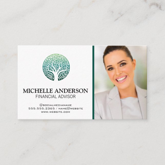 Tree Logo | Business Woman Card (Front)