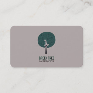 Tree Logo (natural light brown) Business Card