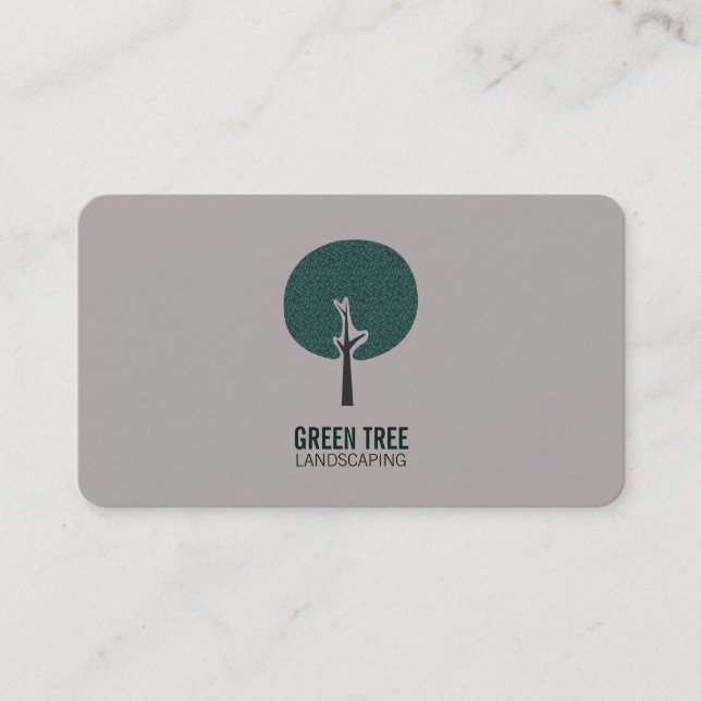 Tree Logo (natural light brown) Business Card (Front)