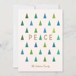 Tree Lot Blue and Green Holiday Card