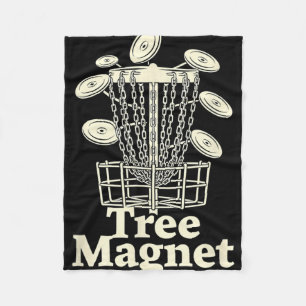 Tree Magnet Disc Golf Humour Fleece Blanket