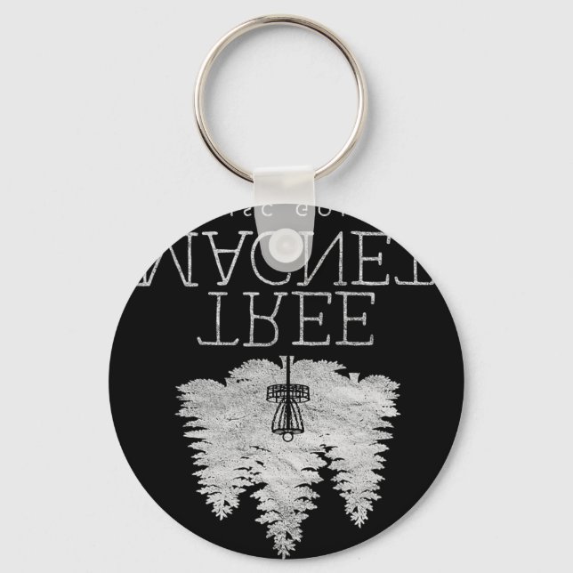 Tree Magnet Disc Golf  Key Ring (Front)