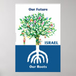 Tree Menorah Poster<br><div class="desc">The tree is representing the people of Israel,  rooted in Jewish tradition,  represented by the menorah and the optimistic future is been shaped by wisdom,   tradition and memory.</div>