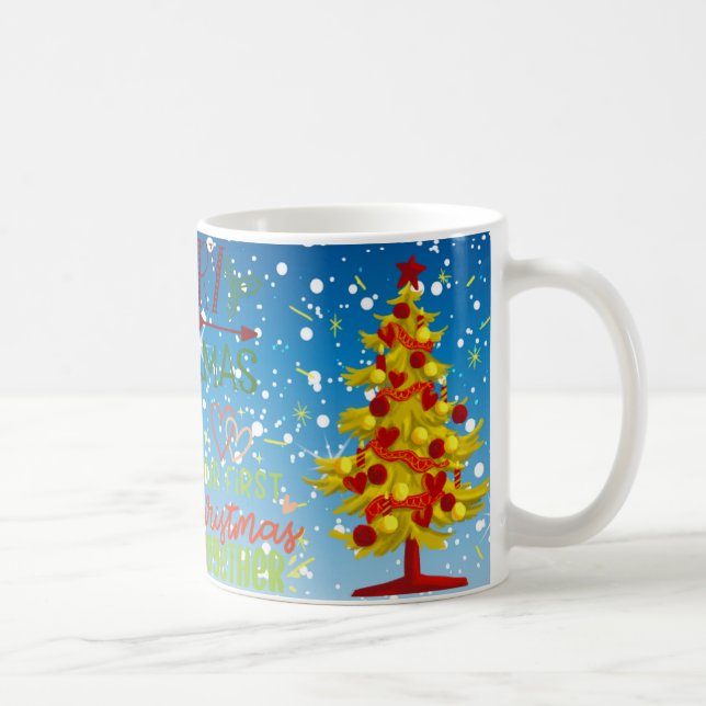 tree merry Christmas vibes Coffee Mug (Right)