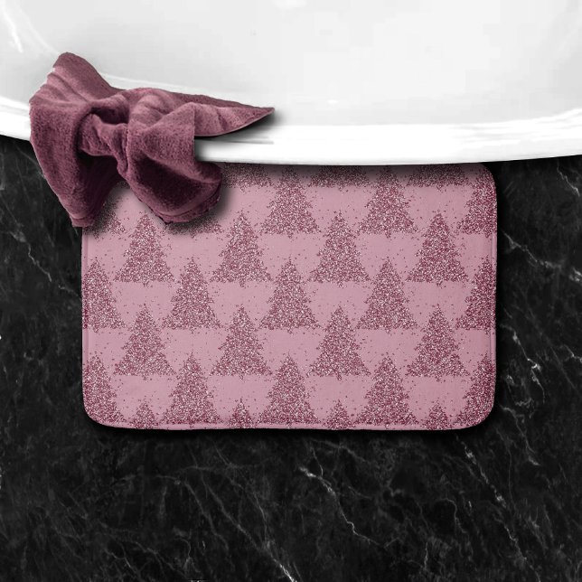 Tree Mod Decor | Dusty Mauve PInk Pastel Pattern Bath Mat (Creator Uploaded)