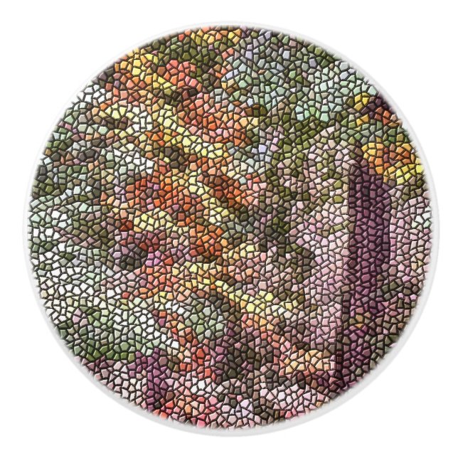 TREE MOSAIC CERAMIC KNOB (Front)