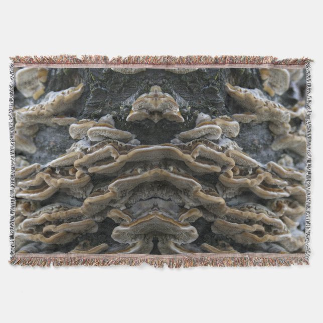 Tree Mushrooms Photo  Throw Blanket (Front)
