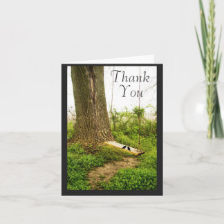 Tree n Swing Country Wedding Thank You Cards