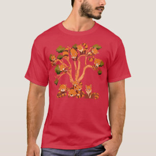 Tree Nature Cute Chinese Animal Red Panda T-Shirt