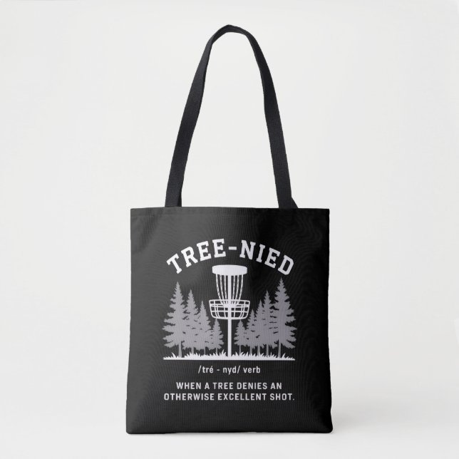 Tree Nied Disc Golf Funny Stupid Tree-nied  Tote Bag (Front)