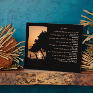 Tree & Ocean Sunset "Do It Anyway" Plaque