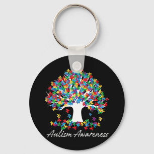 Tree Of Autism Awareness Month Life ASD Men women  Key Ring