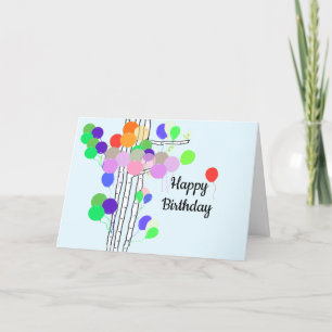 Tree of Birthday Balloons Card