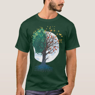 Tree Of Butterflies Autumn Butterfly Fall Nature M T-Shirt