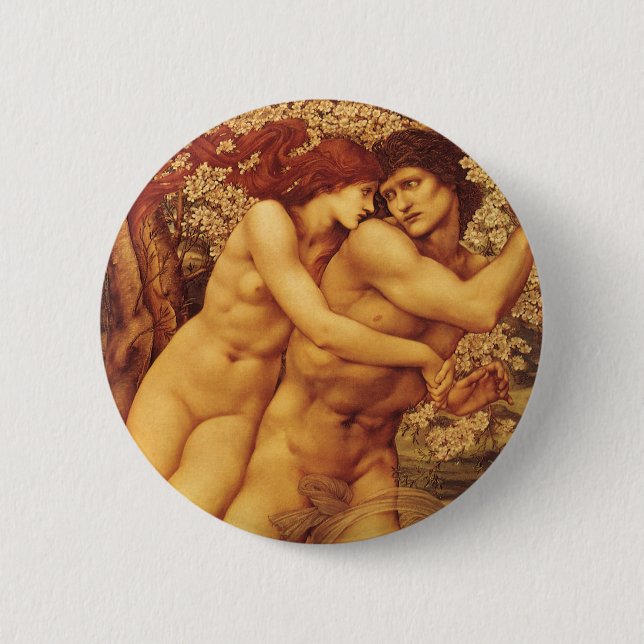 Tree of Forgiveness, Sir Edward Coley Burne-Jones 6 Cm Round Badge (Front)