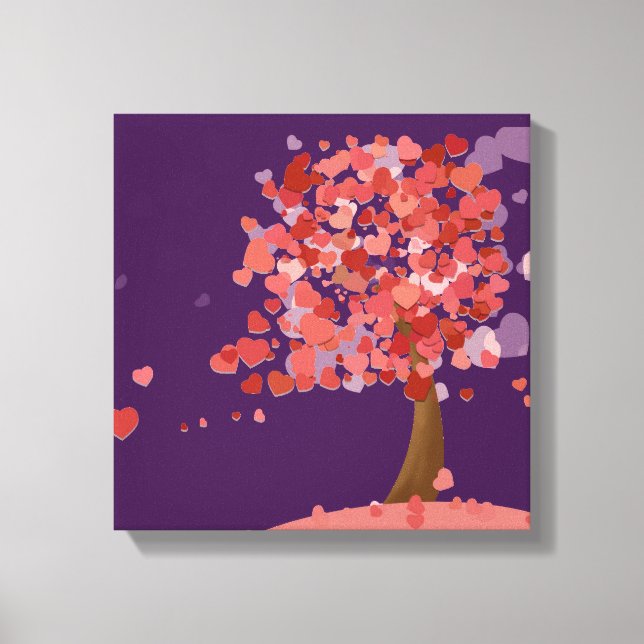Tree of Hearts cute art hearts Canvas Print (Front)