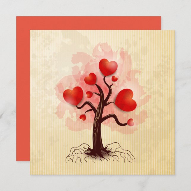 Tree of Hearts Invitation (Front/Back)