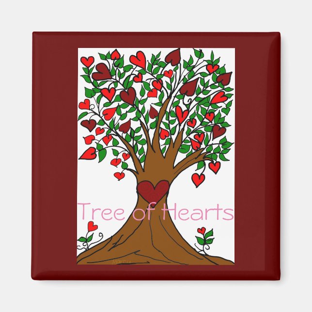 Tree of Hearts Magnet (Front)