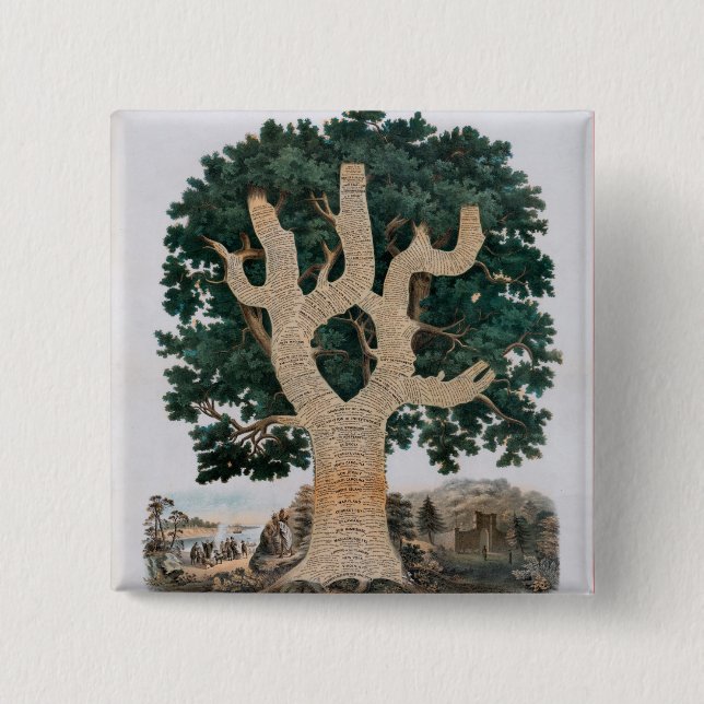 Tree Of Knowledge 15 Cm Square Badge (Front)