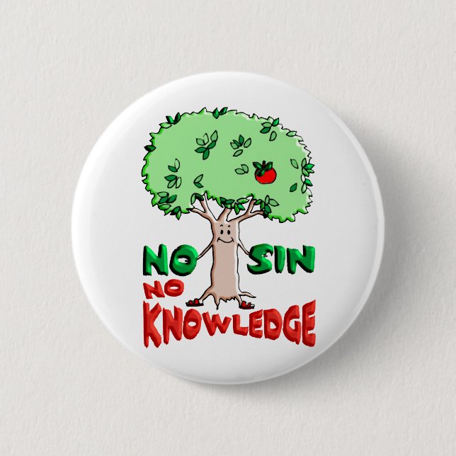 Tree of Knowledge 6 Cm Round Badge (Front)