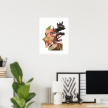 Tree of Knowledge Collage Art Print