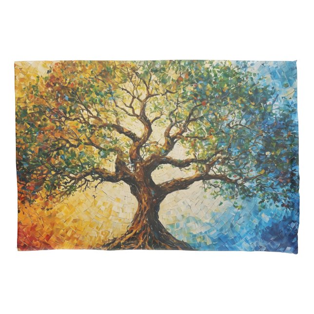 Tree of Knowledge - Oil Painting Pillowcase (Front)