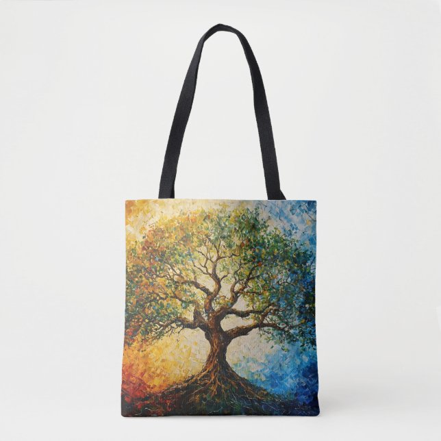 Tree of Knowledge - Oil Painting Tote Bag (Front)