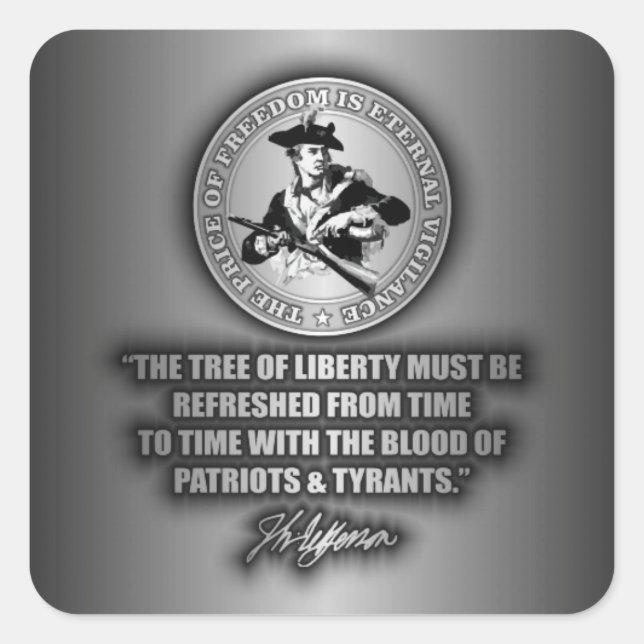 Tree of Liberty Square Sticker (Front)