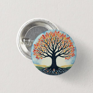 TREE OF LIFE  3 CM ROUND BADGE