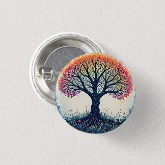 TREE OF LIFE  3 CM ROUND BADGE