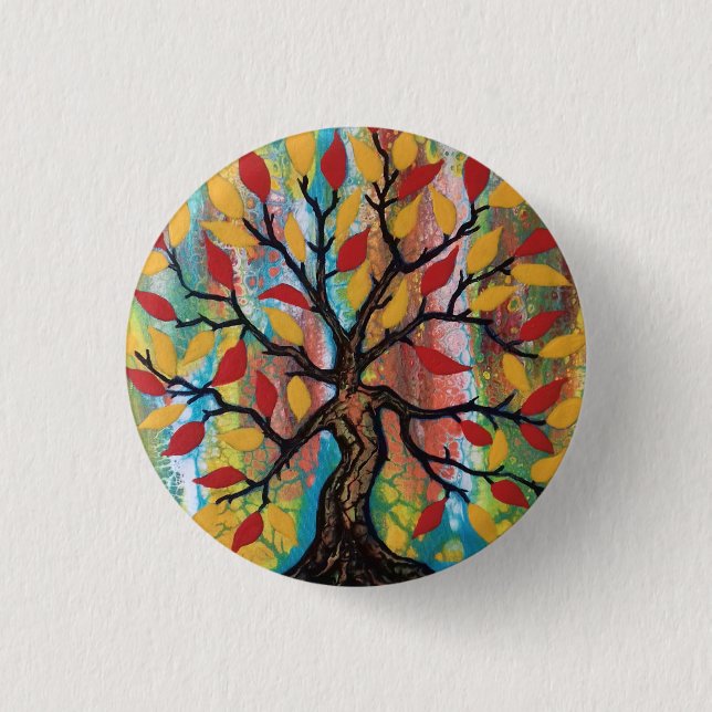 Tree of Life 3 Cm Round Badge (Front)