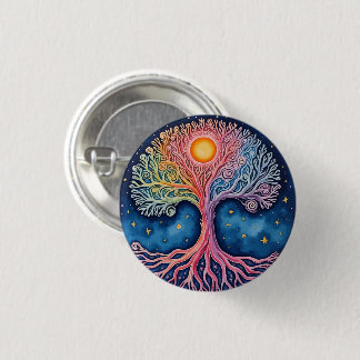 TREE OF LIFE  3 CM ROUND BADGE