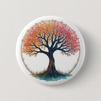 Tree of Life 6 Cm Round Badge