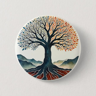 Tree of Life 6 Cm Round Badge
