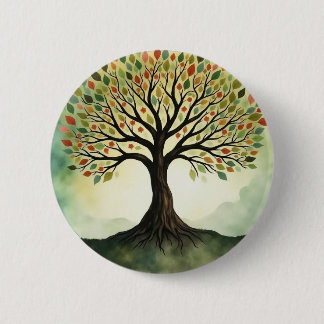 Tree of Life 6 Cm Round Badge