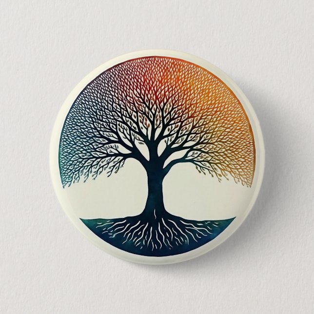 Tree of Life 6 Cm Round Badge (Front)