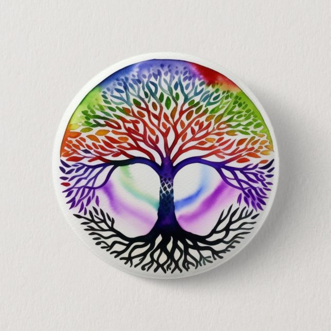 Tree of Life 6 Cm Round Badge (Front)