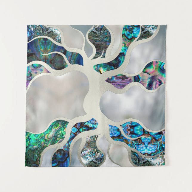 Tree of life - Abalone Shell and Pearl Tapestry (Front)