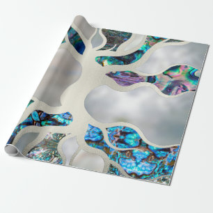 Tree of life - Abalone Shell and Pearl Wrapping Paper