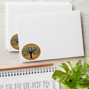 Tree of Life Abstract Nature Art  Envelope