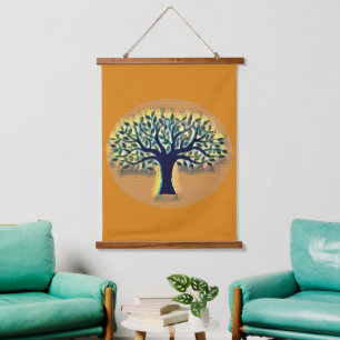 Tree of Life Abstract Nature Art  Hanging Tapestry