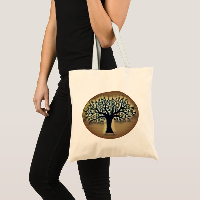 Tree of Life Abstract Nature Art  Tote Bag (Front (Product))