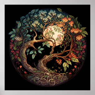 Tree of Life AI Art Poster