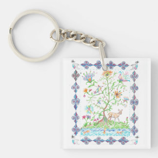 Tree of Life and a deer Key Ring
