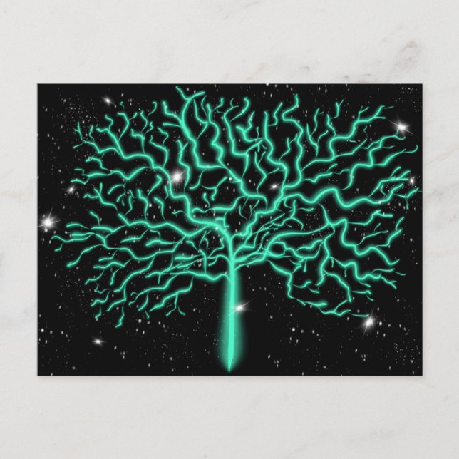 Tree of Life and Stars Worship Art 6th Jan 2018 HC Postcard (Front)